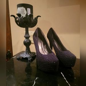 Black On Black Crystal Stilettos